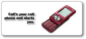 Alerts you via your cell phone